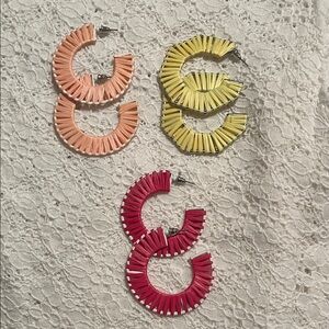 Colorful Hoop Earrings Set